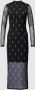 Hugo Boss Stretch-Mesh Jurk met Eigentijdse Print Black Dames - Thumbnail 1