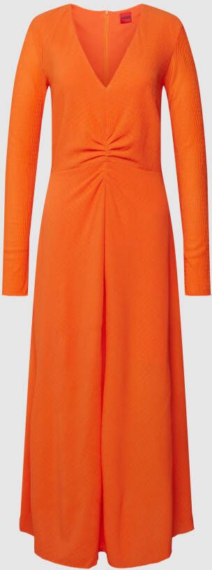 HUGO Midi-jurk met V-hals model 'Keglissy'
