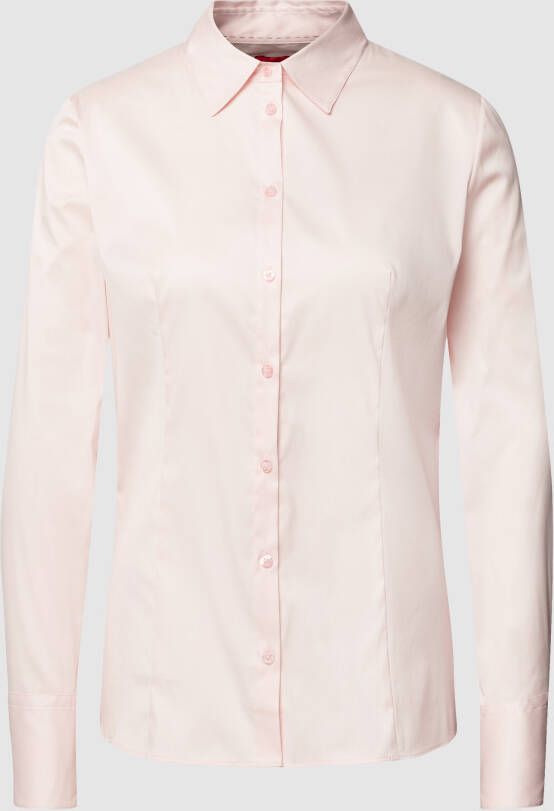 HUGO Overhemdblouse met deelnaden model 'FITTED SHIRT'