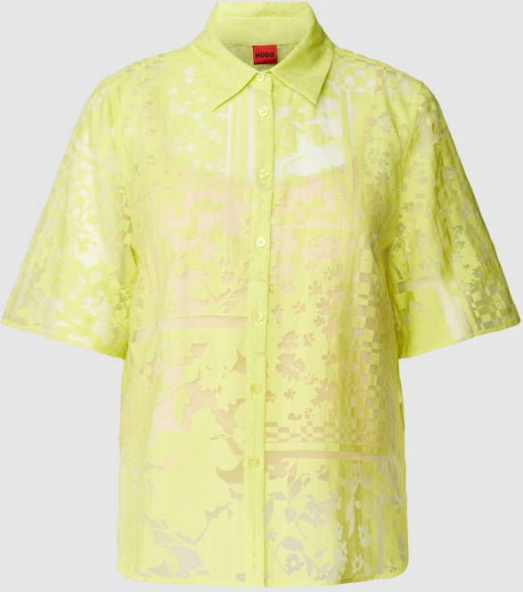 HUGO Overhemdblouse met doorknoopsluiting model 'Evish'