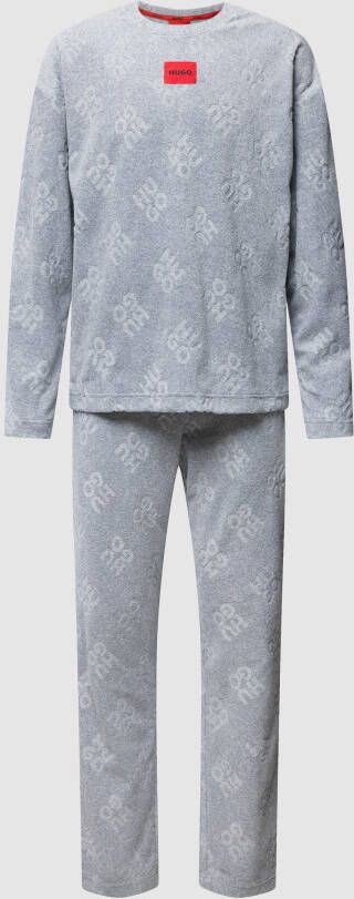 HUGO Pyjama met all-over logo model 'Terry'