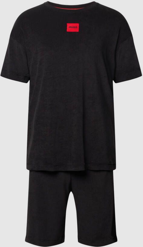 HUGO Pyjama met labelpatch model 'Terry Me Short Set'