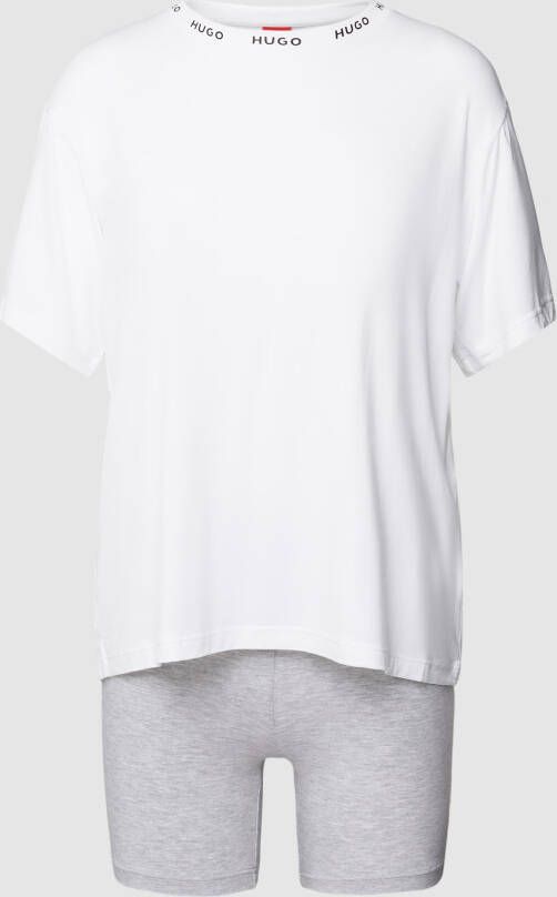 HUGO Pyjamabovendeel met labeldetail model 'UNITE'
