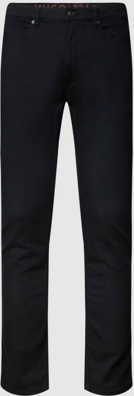 HUGO Regular fit jeans met logodetails model '734'