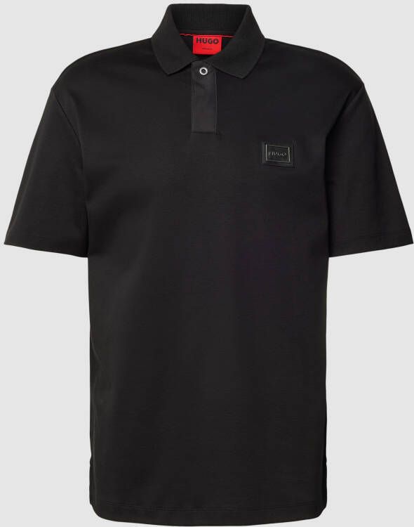 Hugo Boss Tijdloos Poloshirt met Logo Applicatie Black Heren