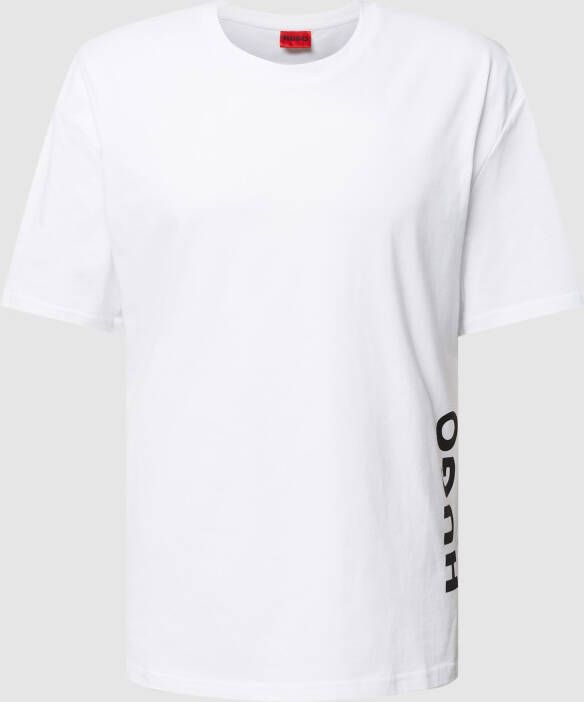 HUGO Relaxed fit T-shirt met labelprint