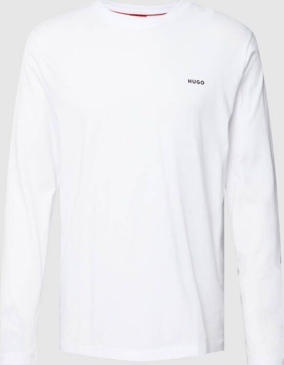 HUGO Shirt met lange mouwen en logoprint model 'Derol'