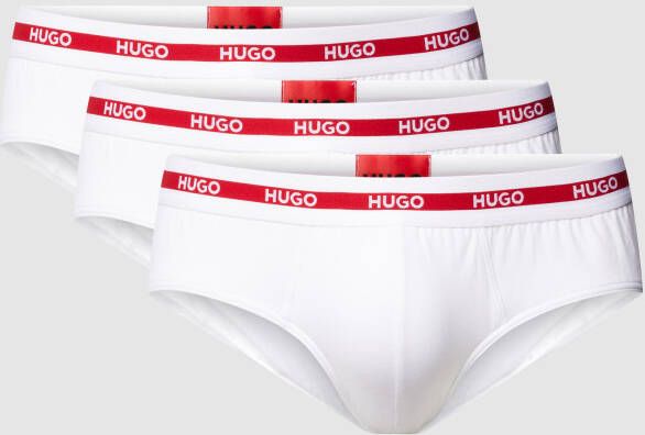 HUGO Slip met elastische band met logo in een set van 3 stuks