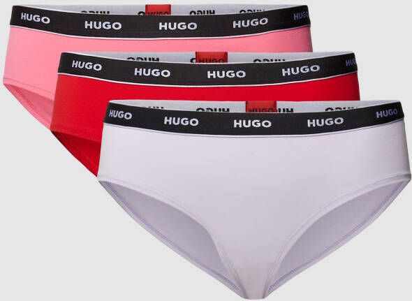 HUGO Slip met elastische band met logo in een set van 3 stuks model 'Hipster'