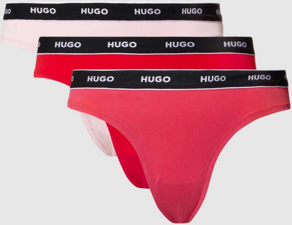 Hugo Boss Triplet Thong Gestreepte Bikini Onderkant Multicolor Dames