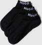 HUGO Sneakersokken met labelprint in een set van 3 paar - Thumbnail 1