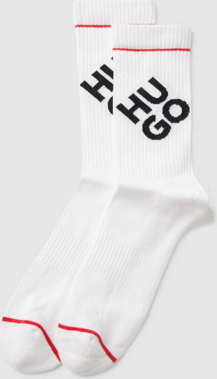 HUGO Sokken met labeldetail in een set van 2 paar model 'RIB LOGO'