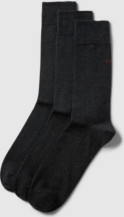 HUGO Sokken met labeldetail in een set van 3 paar model 'UNI COLORS'