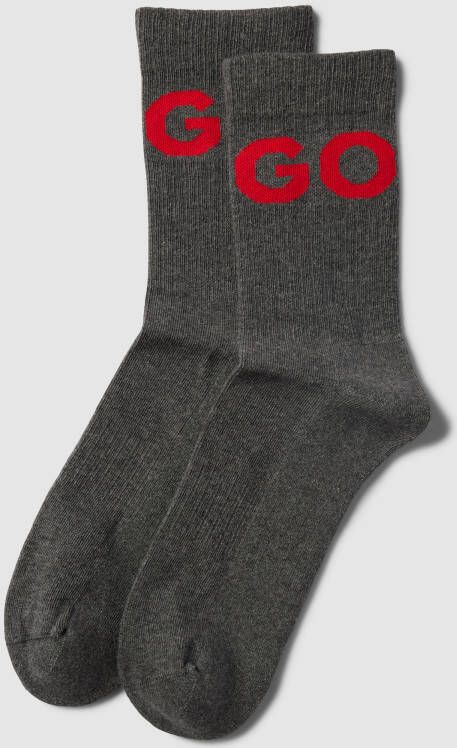 HUGO Sokken met labelprint in een set van 2 paar model 'ICONCOL'
