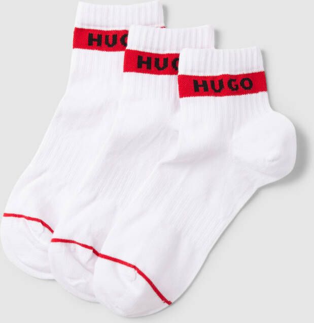 HUGO Sokken met labelprint in een set van 3 paar
