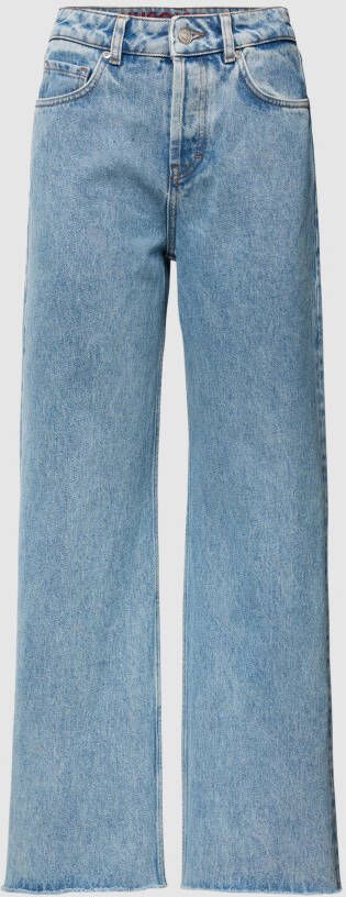 HUGO Straight fit jeans met labelpatch