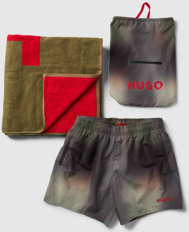 HUGO Strandset inclusief zwembroek en handdoek model 'CRUISE'