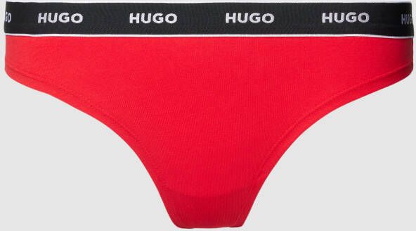 HUGO underwear String THONG STRIPE PYP 10 met boss opdruk op de tailleband