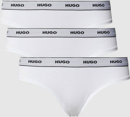 HUGO String met logo in band in een set van 3 stuks