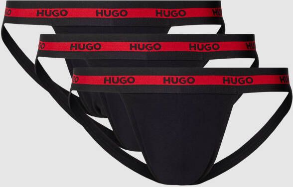 HUGO Suspensoir met elastische logoband in een set van 3 stuks