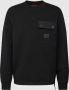 Hugo Boss Casual Sweatshirt met Logo Applicatie Black Heren - Thumbnail 1