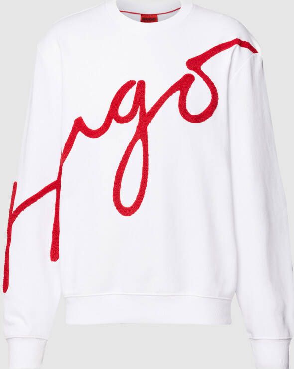 HUGO Sweatshirt met labelapplicatie model 'Diraffe'