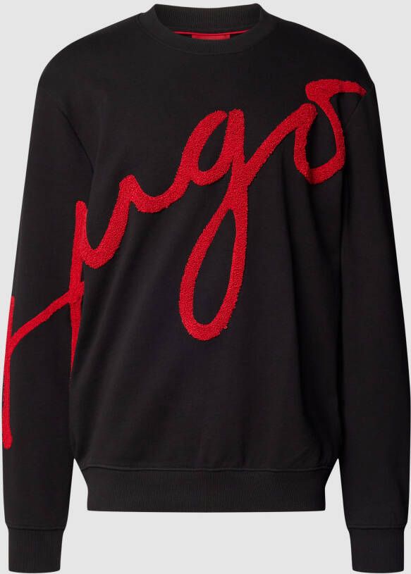 HUGO Sweatshirt met labelapplicatie model 'Diraffe'