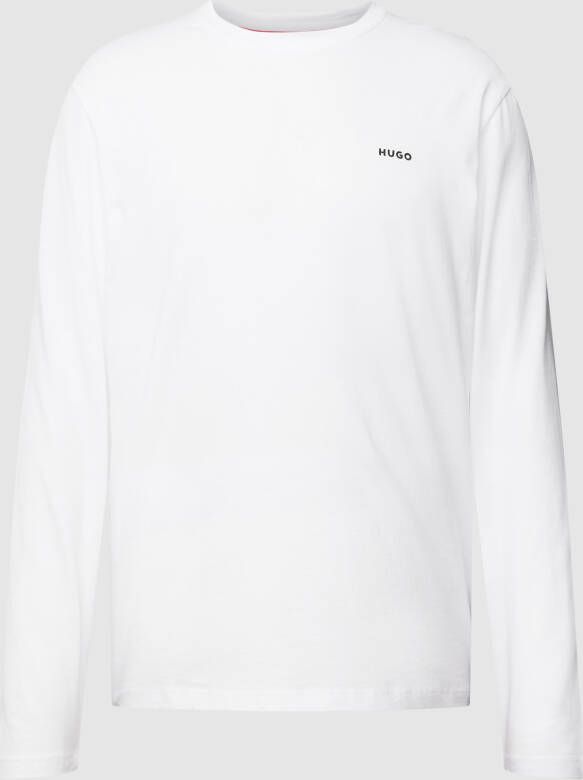 HUGO Shirt met lange mouwen en logoprint model 'Derol'