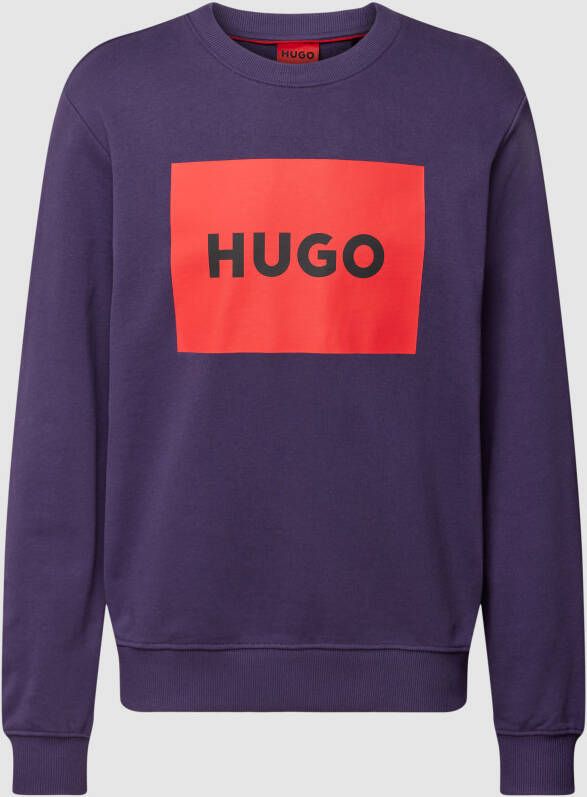 HUGO Sweatshirt met labelprint model 'DURAGLO'