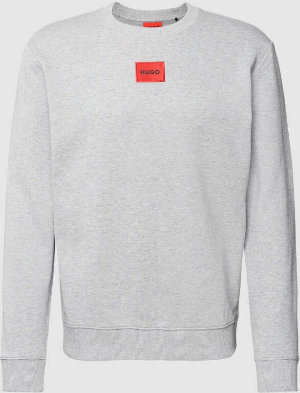 HUGO Sweatshirt met labelstitching model 'Diragol'