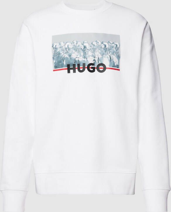 HUGO Sweatshirt met logoprint model 'Deynolds'