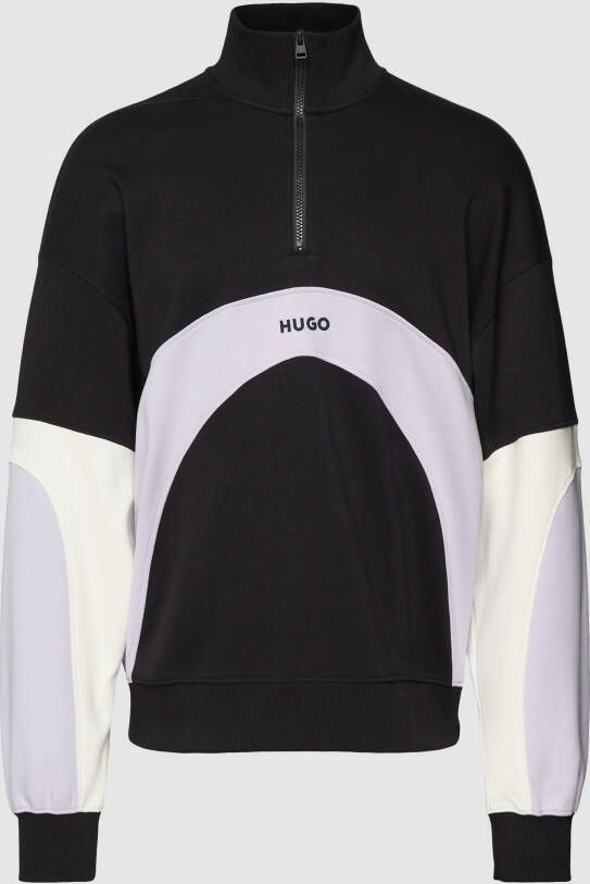 HUGO Sweatshirt met opstaande kraag model 'Dantiago'