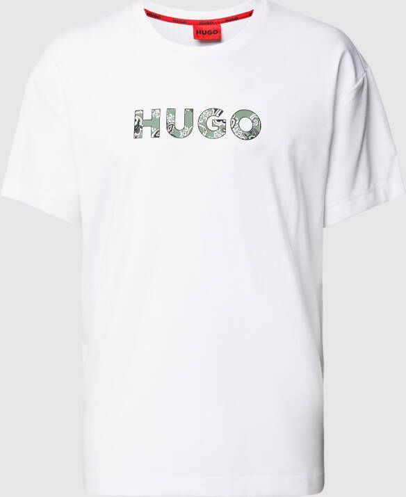 HUGO T-shirt met labeldetail model 'Paisley'
