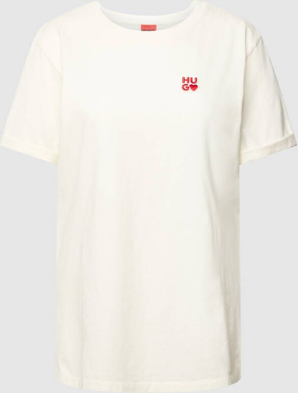 HUGO T-shirt met labelpatch model 'Dibiusa'