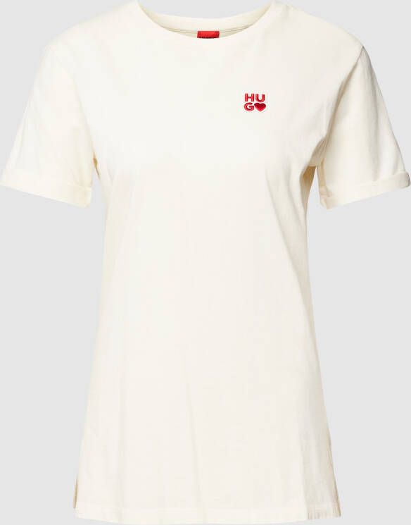HUGO T-shirt met labelpatch model 'Dibiusa'