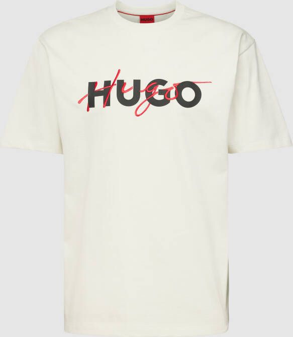 HUGO T-shirt met labelprint model 'Dakaishi'