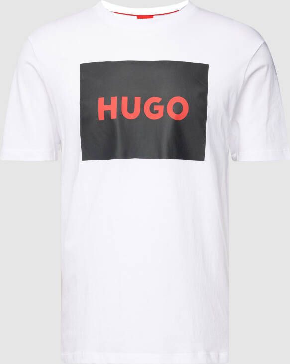 HUGO T-shirt met labelprint model 'DULIVE222'