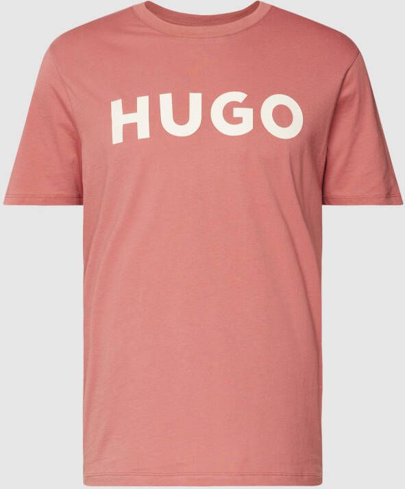 HUGO T-shirt met labelprint model 'DULIVIO'