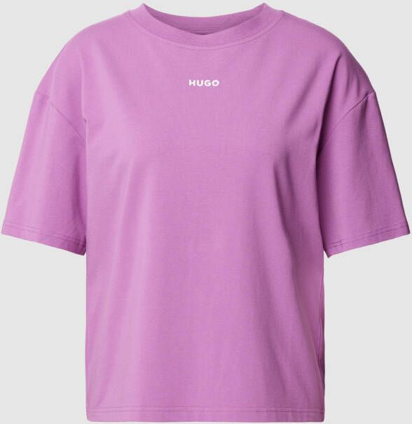 HUGO T-shirt met labelprint model 'SHUFFLE'