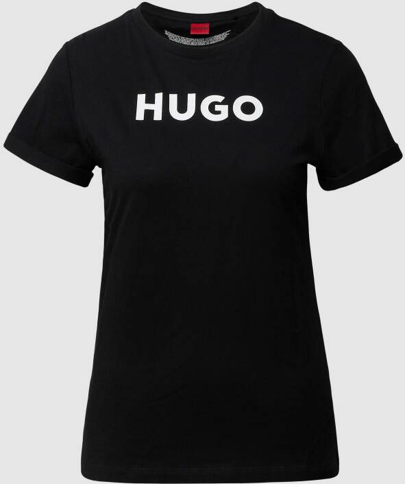 HUGO T-shirt met labelprint model 'The Tee'