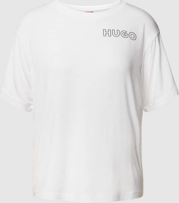 HUGO Shirt met lange mouwen en labelprint model 'UNITE'