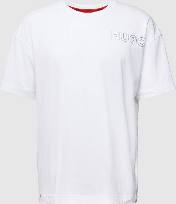 HUGO T-shirt met labelprint model 'Unite'