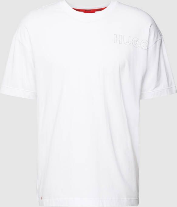 HUGO T-shirt met labelprint model 'Unite'