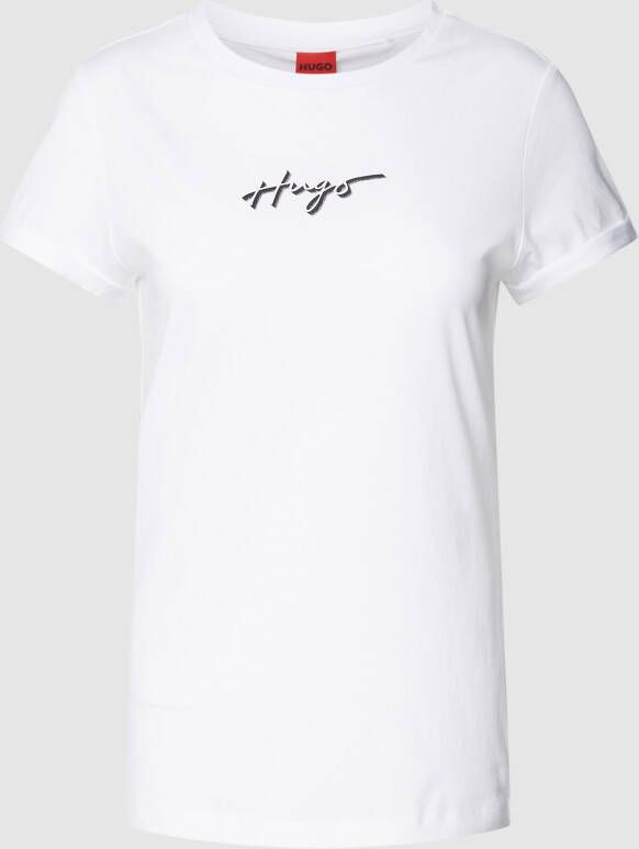 HUGO T-shirt met logoprint model 'Slim'