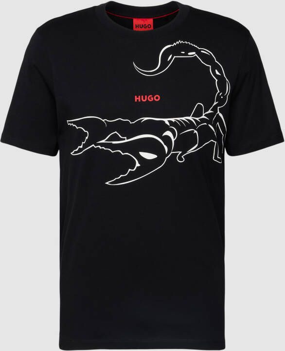 HUGO T-shirt met motiefprint model 'Darpione'