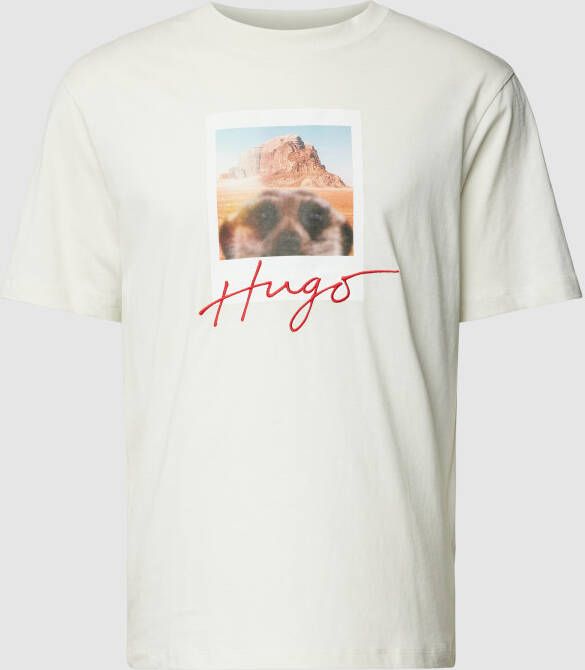 HUGO T-shirt met motiefprint model 'Driceto'
