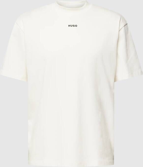 HUGO T-shirt met logodetail model 'Dapolino'