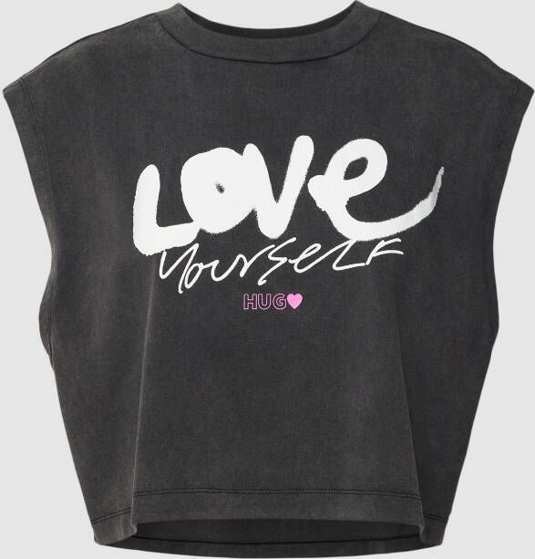HUGO Top met labelprint model 'Defire'