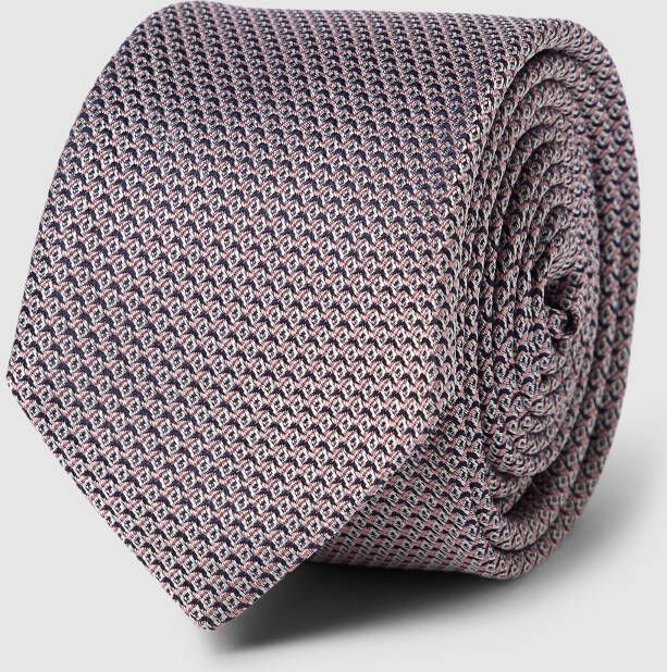 HUGO Zijden stropdas met all-over motief model 'Tie'