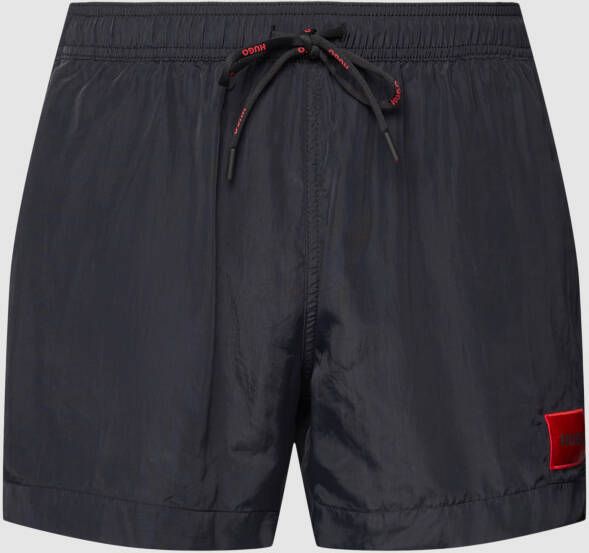HUGO Regular fit korte zwembroek met labelbadge model 'DOMINICA'